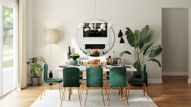 Styled dining room